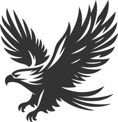 Silhouette of a eagle bird vector