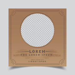 Vintage-Themed Photo Frame Template with Editable Text.