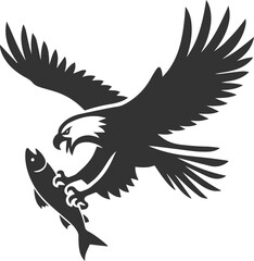 Silhouette of a eagle bird vector