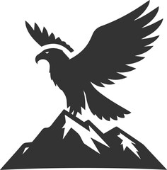 Silhouette of a eagle bird vector