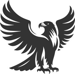Silhouette of a eagle bird vector