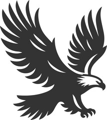 Silhouette of a eagle bird vector