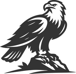 Silhouette of a eagle bird vector
