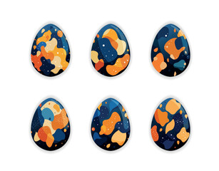 Modern Abstract Dark Easter Eggs