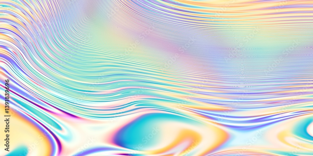Aufkleber abstract iridescent waves a beautiful and ethereal pearly background design perfectly crafted for co