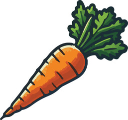 Carrot  vector art illustration. Carrot vector icon. 