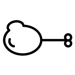 Chicken Meat Food Line Icon