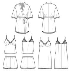 Lace Trim Pajama Set