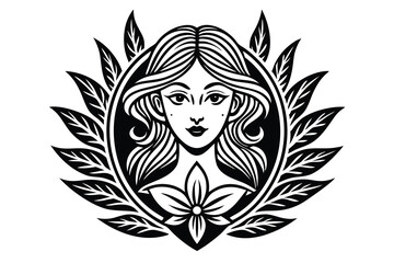 Floral and Line Art Woman Logo Bundle.