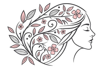 Floral and Line Art Woman Logo Bundle.