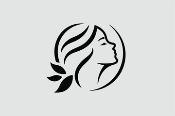 Floral and Line Art Woman Logo Bundle.