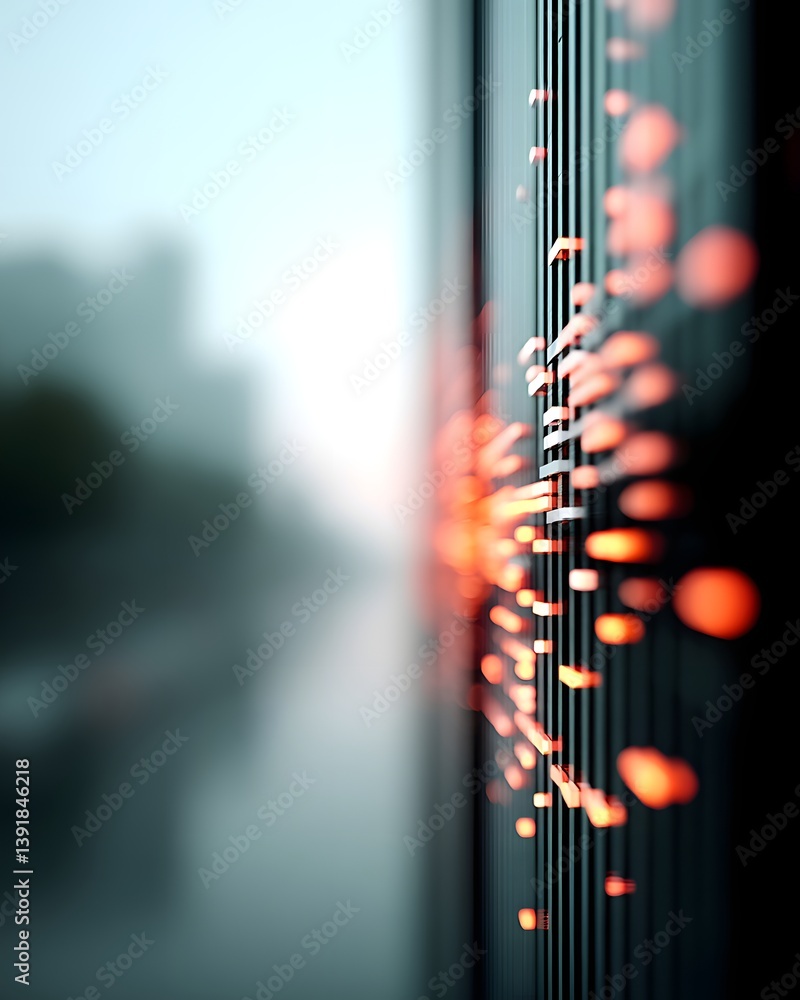Poster large language model interface with real-time computation analytics, glowing processors, algorithmic