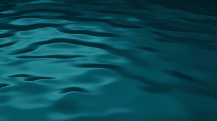 Fototapeta premium Water Surface: Deep Teal Waves Reflecting Light in Tranquil Harmony