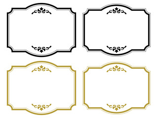 アンティークな星のフレーム〜ブラックとゴールド〜