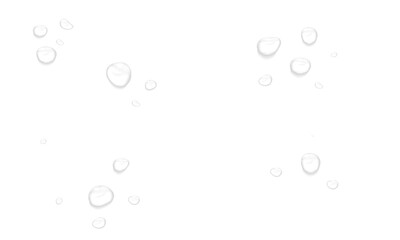 Realistic water drops. PNG drops, condensation on the window, transparent water drop. Abstract water drops, bubbles on transparent background, digital liquid design, Stock royalty free.