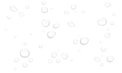 Realistic water drops. PNG drops, condensation on the window, transparent water drop. Abstract water drops, bubbles on transparent background, digital liquid design, Stock royalty free.