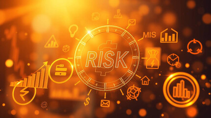 financial risk management symbols and icons