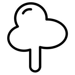 Camping Forest Plant Line Icon