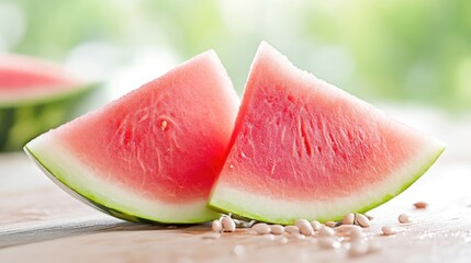 Fresh watermelon slices