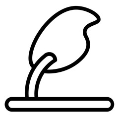 Plant Tree Wind Line Icon