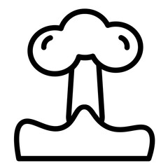 Problem Volcanic Warming Line Icon