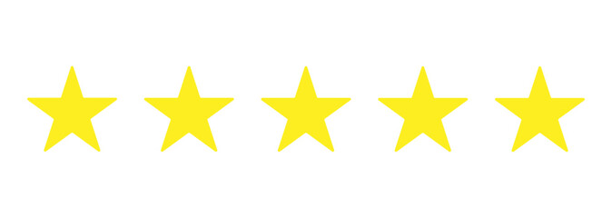 Fototapeta premium Five yellow star rating