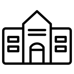 Care Eye Hospital Line Icon