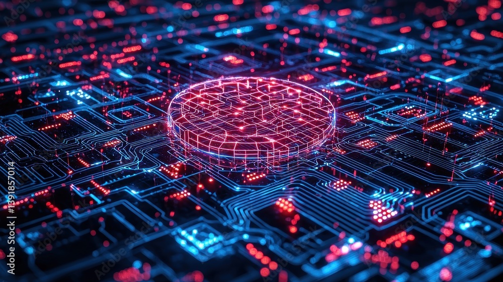 Poster cybernetic circuitry: digital core network
