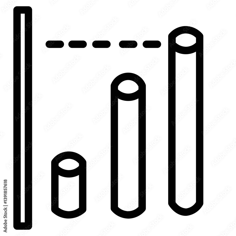 Poster analytics bar chart line icon