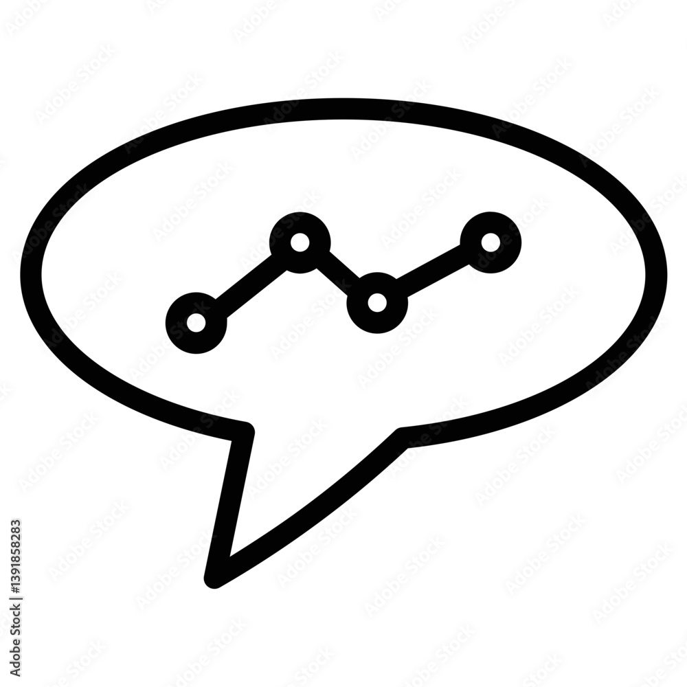 Aufkleber graph report statistics line icon