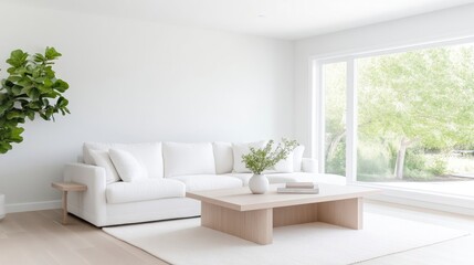 Fototapeta premium Modern minimalist living room