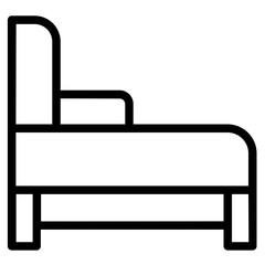 Bed Home Interior Line Icon