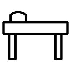 Bed Massage Relax Line Icon