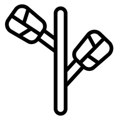Leaves Herb Natura Line Icon © king Barons