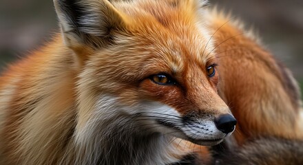 Fototapeta premium Amber Gaze AI Generated