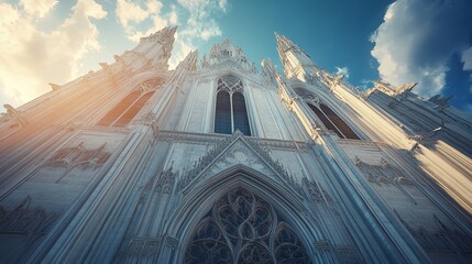 Cathedral architecture gothic building church sky landmark travel destination religious structure exterior