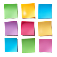 Colorful Sticky Notes Collection Blank Memo Pads Reminder Notes Office Supplies