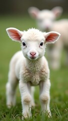 Obraz premium little lamb on grass