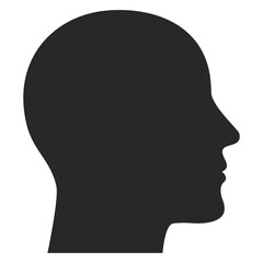 silhouette of a person's head vector illustration