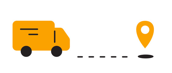 Delivery icon. Vector clip art. Shipping.