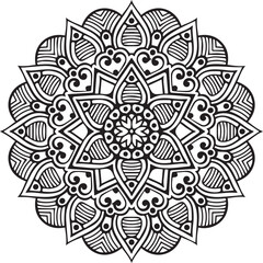 Beautiful flower art and mandala vector design