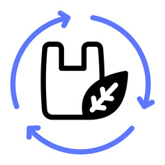 This Biodegradable icon is suitable for Earth Day, Save the Earth, Plastic Pollution, etc