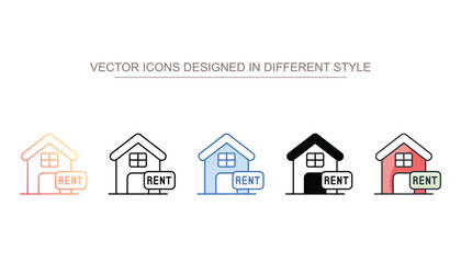 Veccation Rental icon design with white background stock illustration