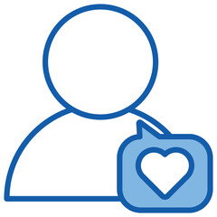 User Experience Blue White Icon