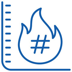 Trend Blue White Icon