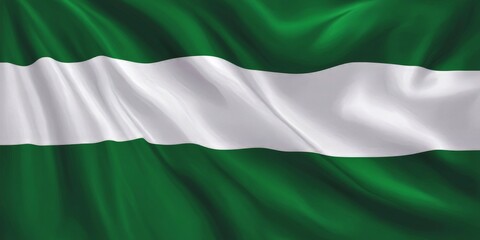 Obraz premium Realistic Detailed Fabric Texture of the Flag of Nigeria, Flowing in the Wind, Symbolic Image