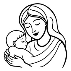 mother and baby icon picture