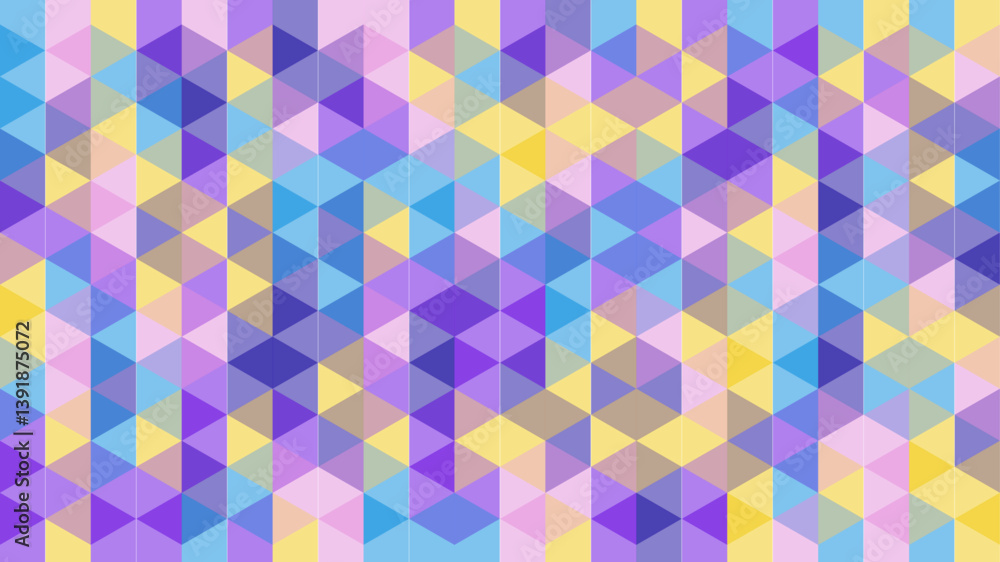 Poster abstract colorful seamless geometric pattern polygon mosaic vector background illustration. modern g