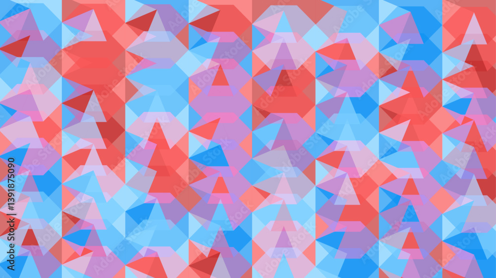 Poster abstract colorful seamless geometric pattern polygon mosaic vector background illustration. modern g