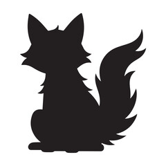 black cat vector illustration